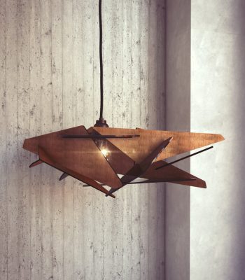 Handmade wooden lamp DIY